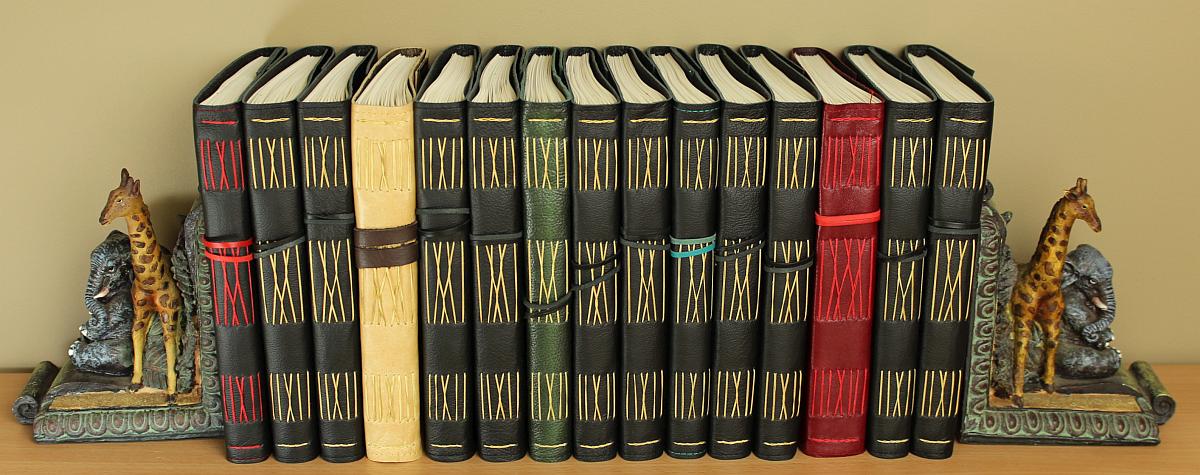 Leather books hand stitched in Australia. Add Monogram or personalised title page to make a unique gift for yourself or a loved one.